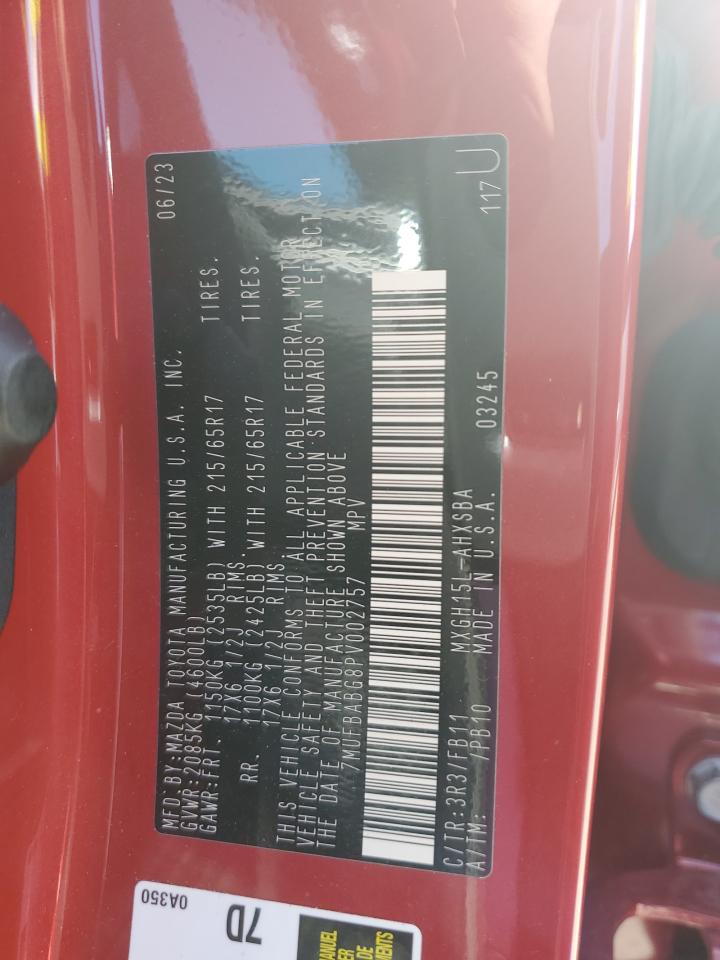 2023 TOYOTA COROLLA CROSS LE VIN:7MUFBABG8PV002757