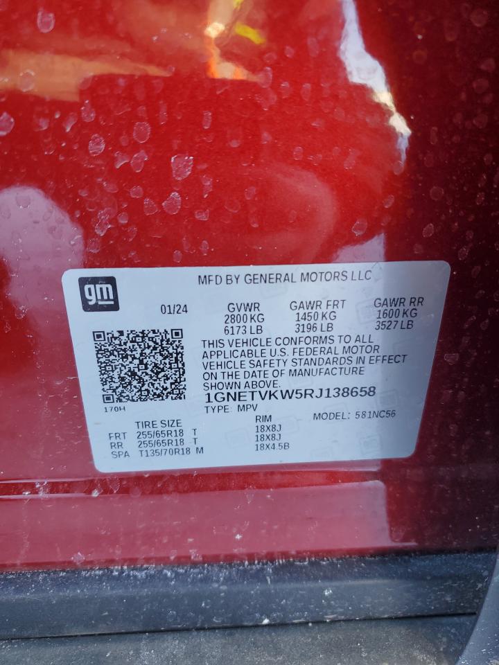 2024 CHEVROLET TRAVERSE LIMITED LT VIN:1GNETVKW5RJ138658