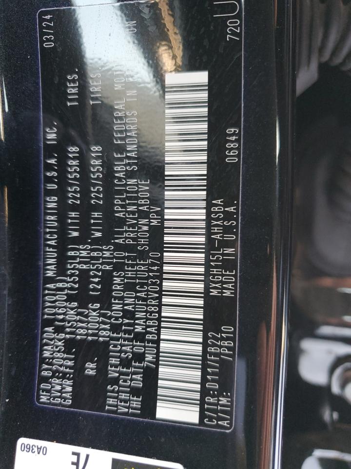 2024 TOYOTA COROLLA CROSS SE VIN:7MUFBABG8RV031470