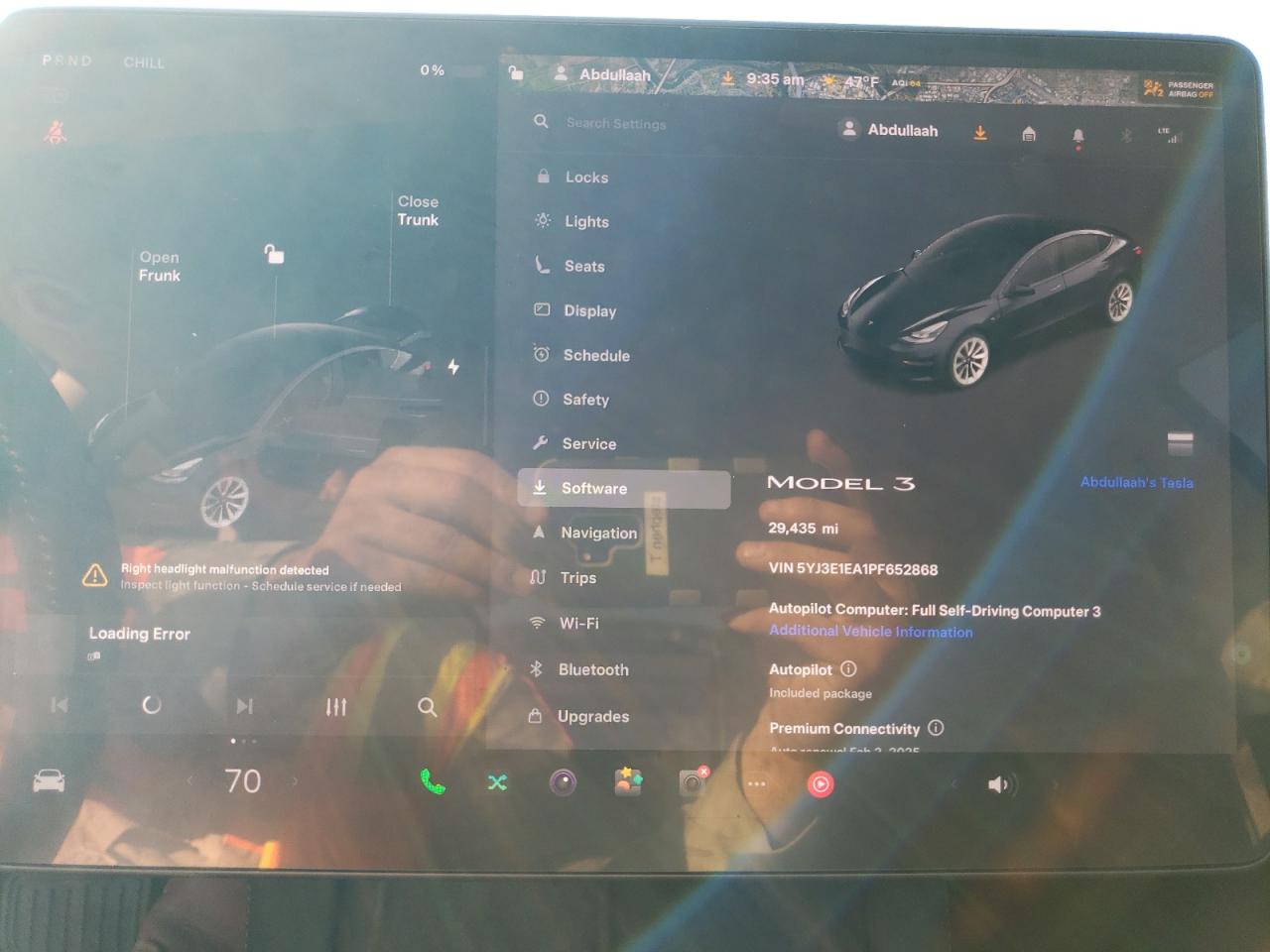 2023 TESLA MODEL 3  VIN:5YJ3E1EA1PF652868