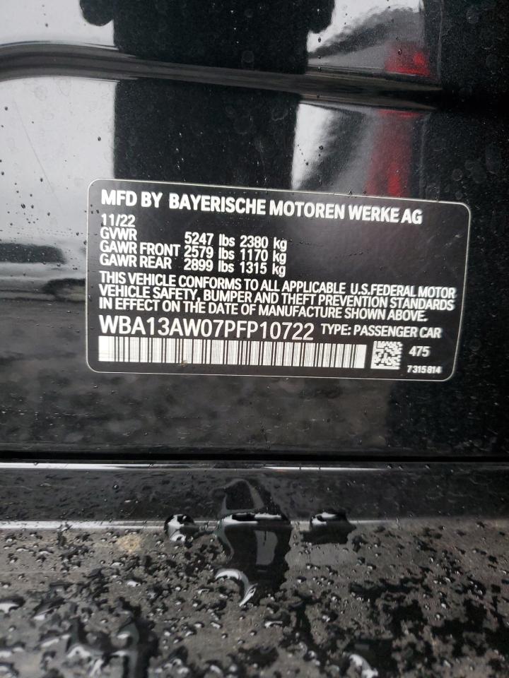 2023 BMW M440XI GRAN COUPE VIN:WBA13AW07PFP10722