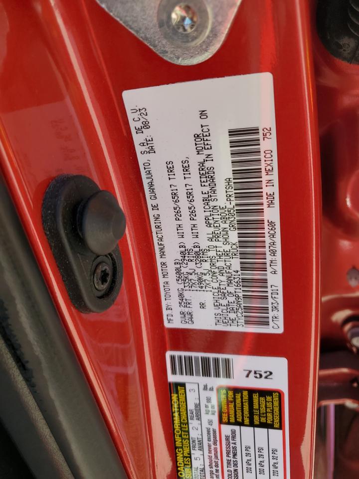 2023 TOYOTA TACOMA DOUBLE CAB VIN:3TYCZ5AN9PT166314