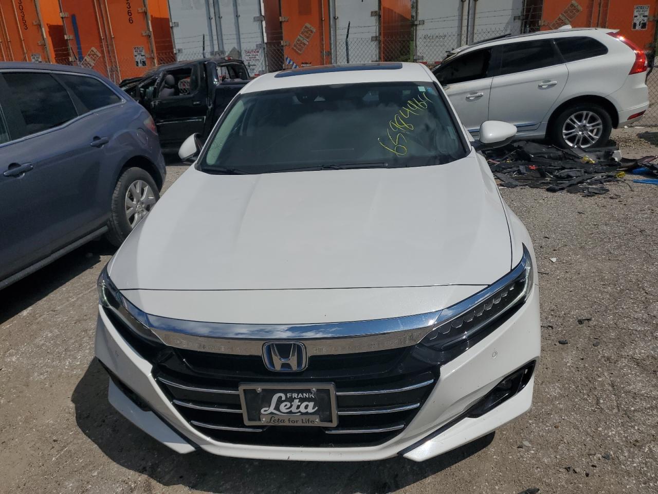 2022 HONDA ACCORD TOURING HYBRID VIN:1HGCV3F90NA013095