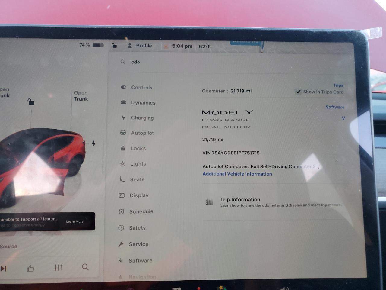 2023 TESLA MODEL Y  VIN:7SAYGDEE1PF751715