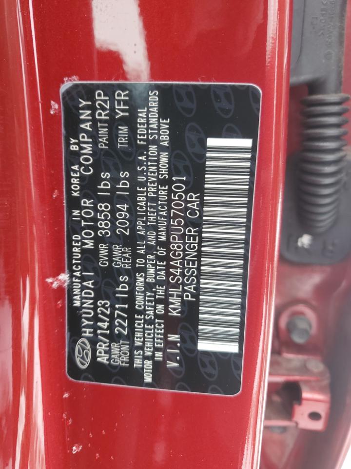 2023 HYUNDAI ELANTRA SEL VIN:KMHLS4AG8PU570501