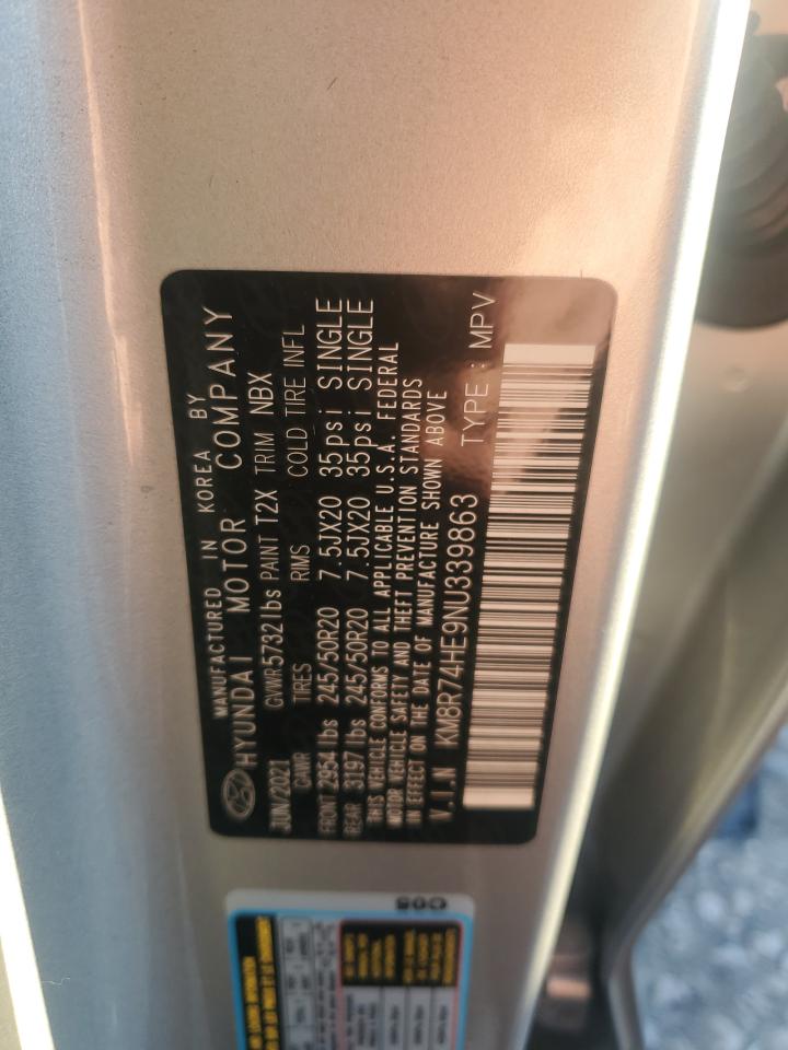 2022 HYUNDAI PALISADE CALLIGRAPHY VIN:KM8R74HE9NU339863