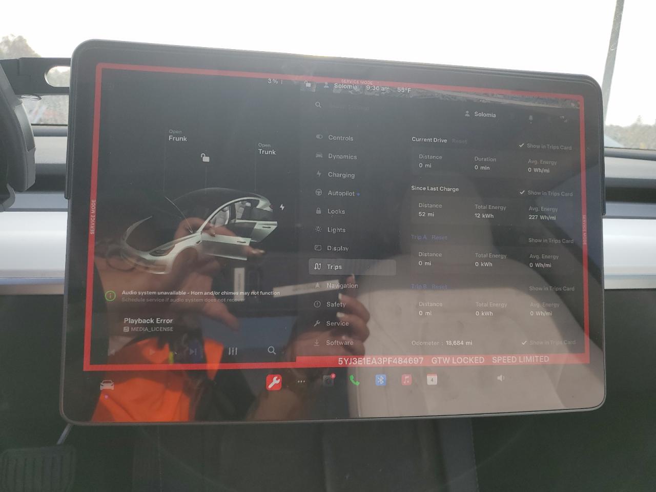 2023 TESLA MODEL 3 VIN:5YJ3E1EA3PF484697