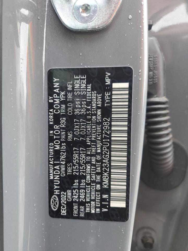 2023 HYUNDAI KONA SE VIN:KM8K23AG2PU172982