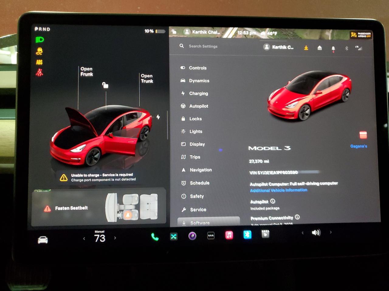 2023 TESLA MODEL 3  VIN:5YJ3E1EA1PF603590