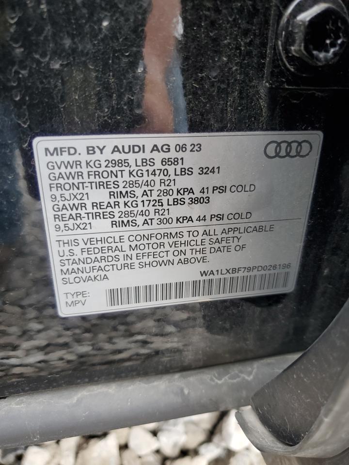 2023 AUDI Q7 PREMIUM PLUS VIN:WA1LXBF79PD026196