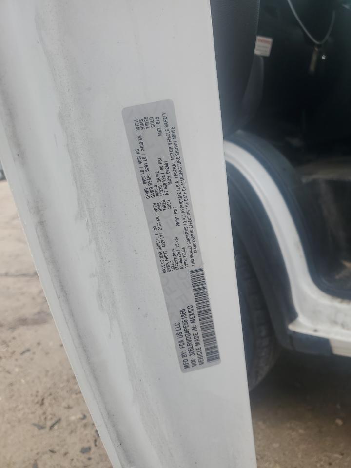 2023 RAM PROMASTER 2500 2500 HIGH VIN:3C6LRVDG4PE561866