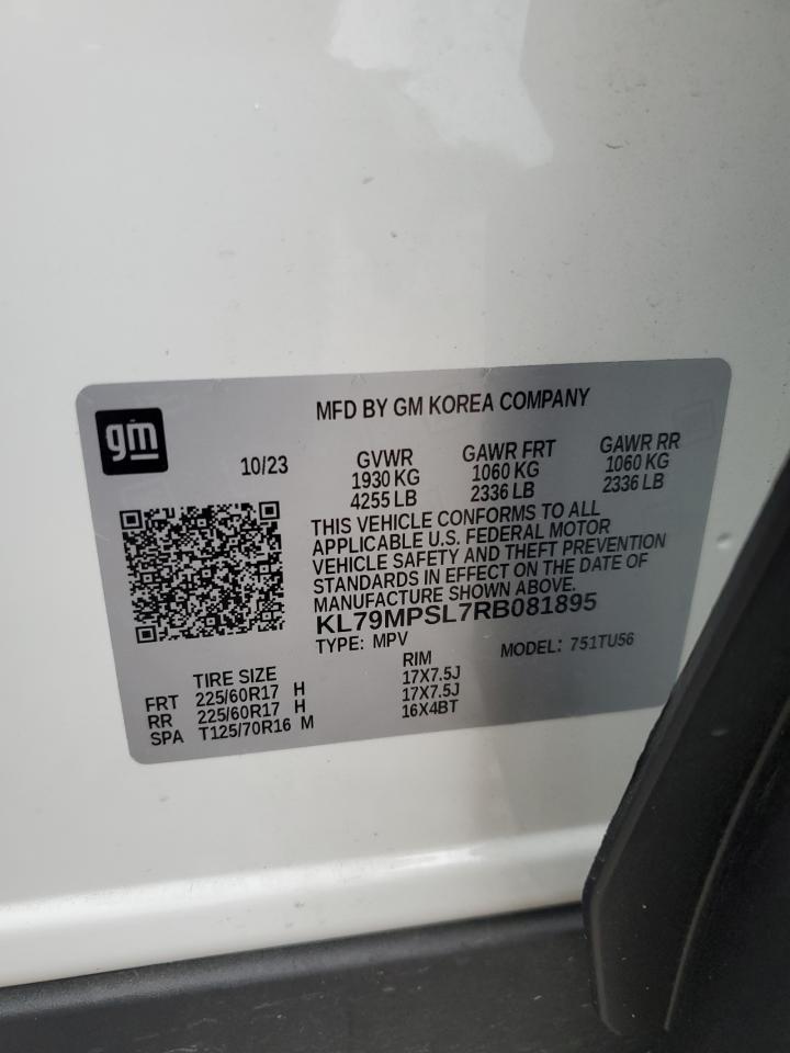 2024 CHEVROLET TRAILBLAZER LT VIN:KL79MPSL7RB081895