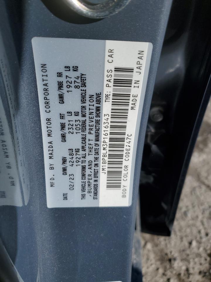 2023 MAZDA 3 PREFERRED VIN:JM1BPBLM3P1616343