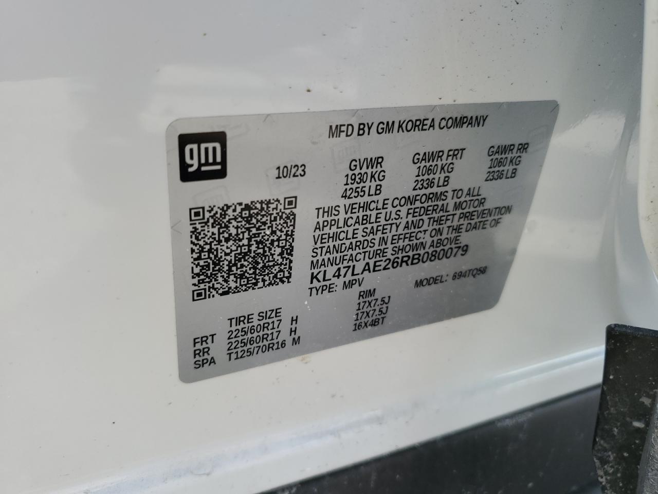 2024 BUICK ENVISTA PREFERRED VIN:KL47LAE26RB080079