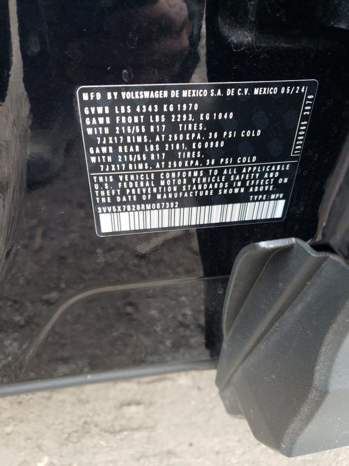 2024 VOLKSWAGEN TAOS S VIN:3VV5X7B28RM087392