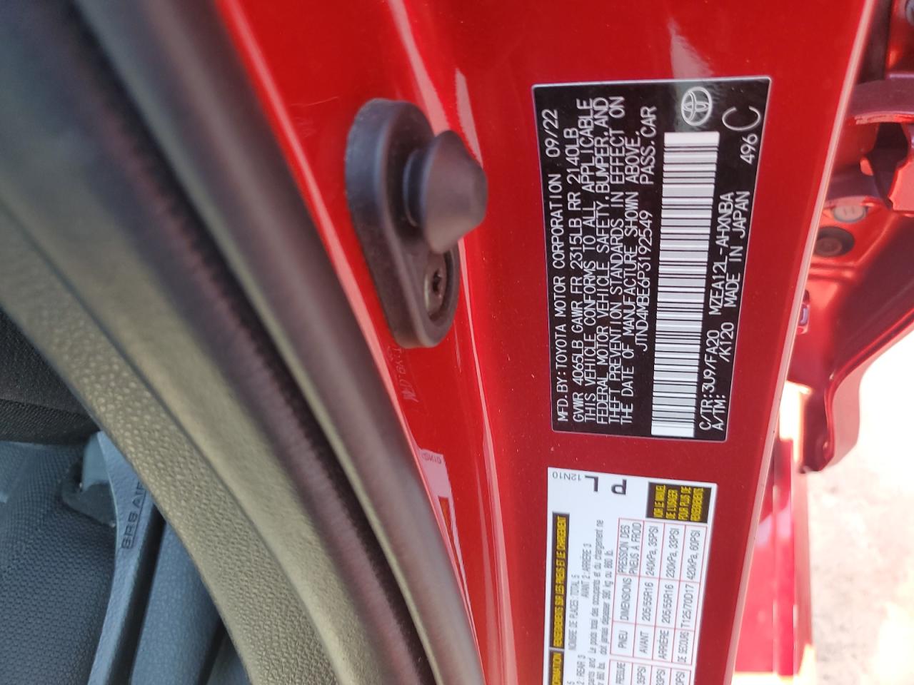 2023 TOYOTA COROLLA SE VIN:JTND4MBE6P3192549