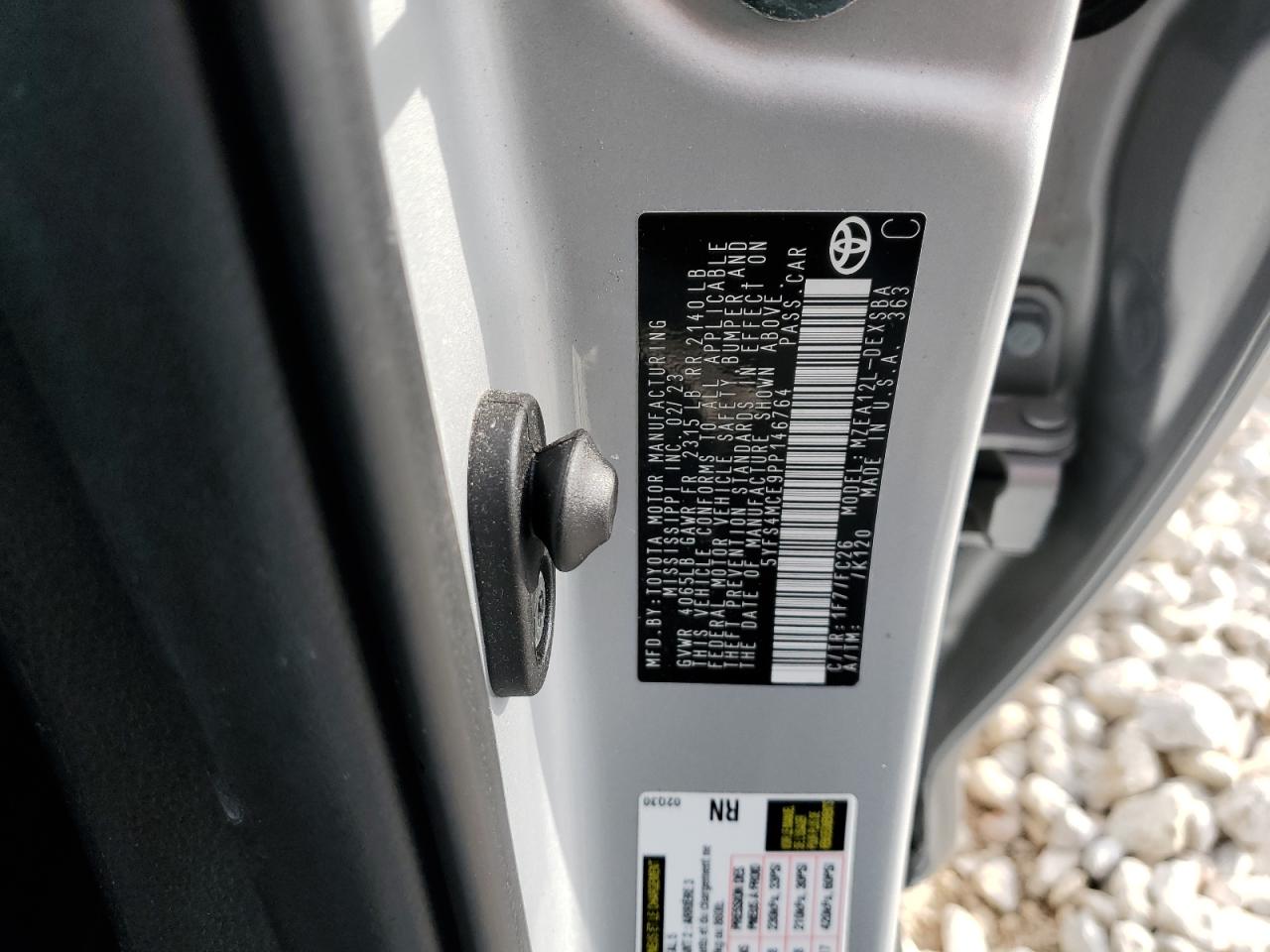 2023 TOYOTA COROLLA SE VIN:5YFS4MCE9PP146764