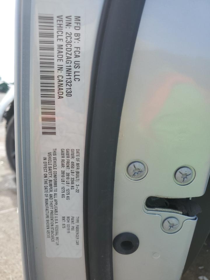 2022 DODGE CHALLENGER SXT VIN:2C3CDZAG1NH132130