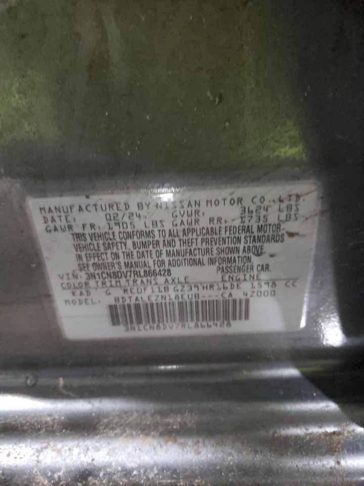 2024 NISSAN VERSA S VIN:3N1CN8DV7RL866428
