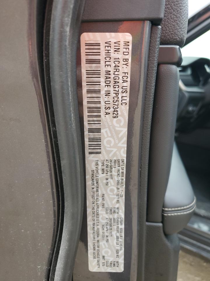 2023 JEEP GRAND CHEROKEE LAREDO VIN:1C4RJGAG7PC573429