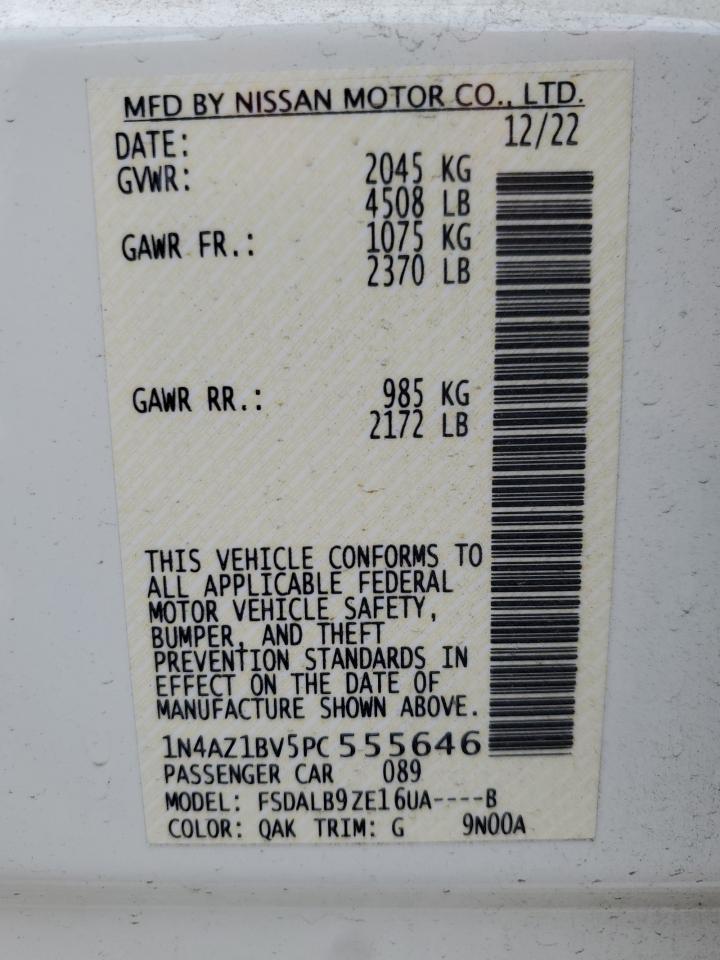 2023 NISSAN LEAF S VIN:1N4AZ1BV5PC555646