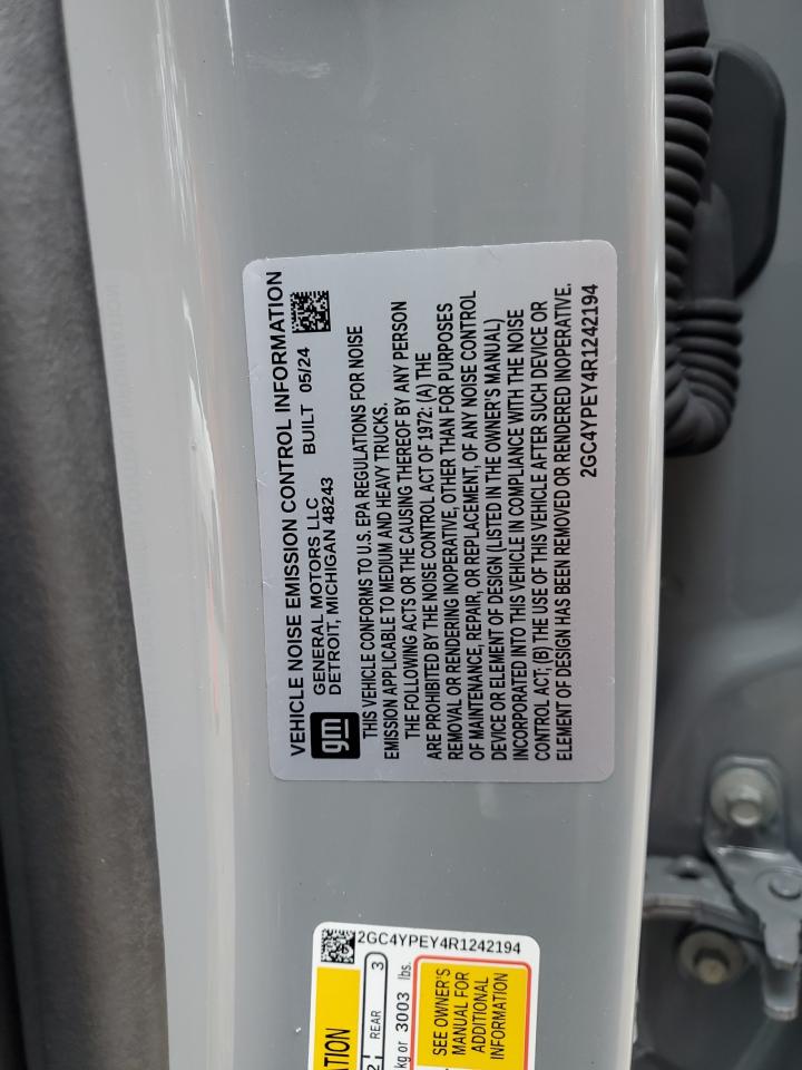 2024 CHEVROLET SILVERADO K2500 HEAVY DUTY LTZ VIN:2GC4YPEY4R1242194