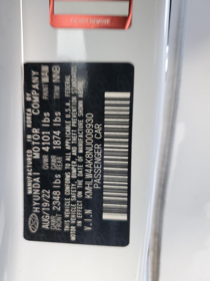 2022 HYUNDAI ELANTRA N  VIN:KMHLW4AK8NU008930