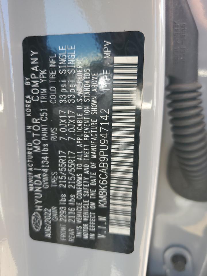 2023 HYUNDAI KONA SEL VIN:KM8K6CAB9PU947142