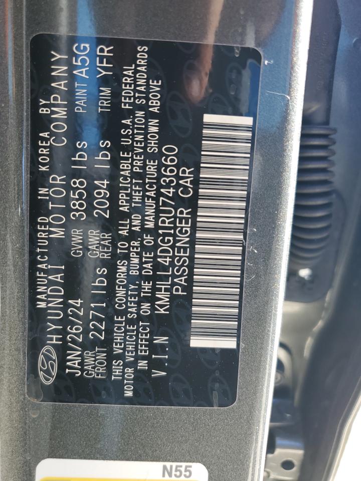 2024 HYUNDAI ELANTRA SE VIN:KMHLL4DG1RU743660