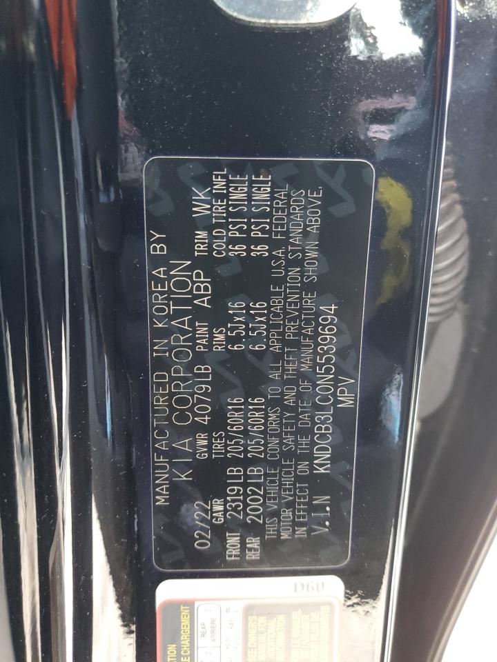 2022 KIA NIRO LX VIN:KNDCB3LC0N5539694