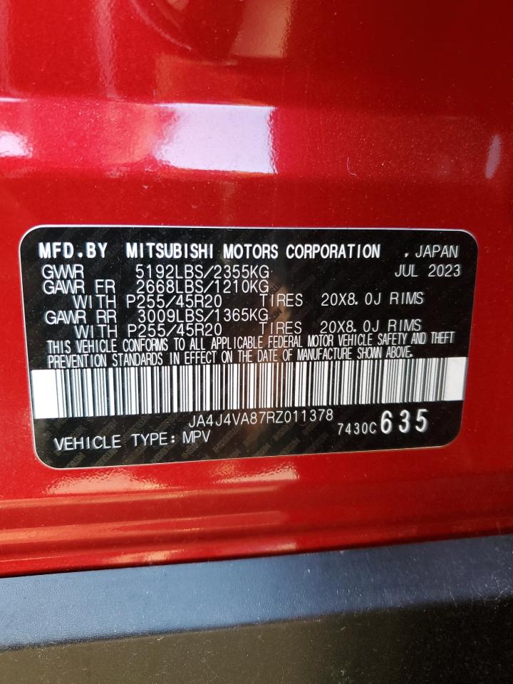 2024 MITSUBISHI OUTLANDER SE VIN:JA4J4VA87RZ011378