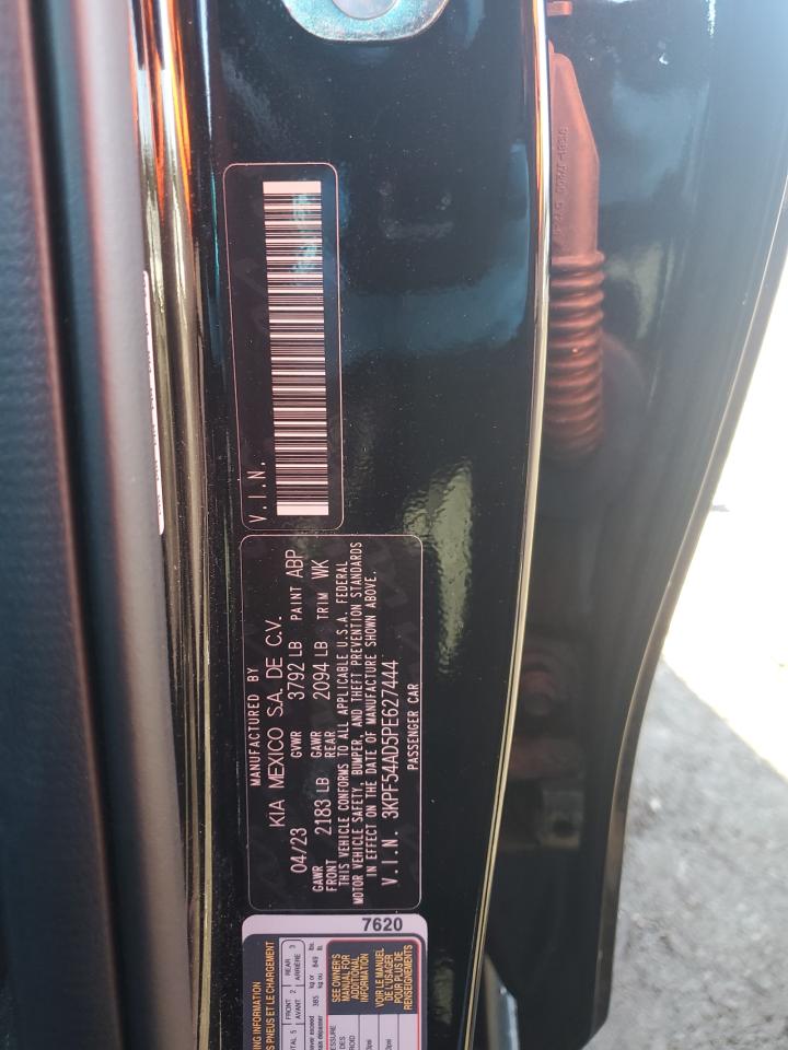 2023 KIA FORTE GT LINE VIN:3KPF54AD5PE627444