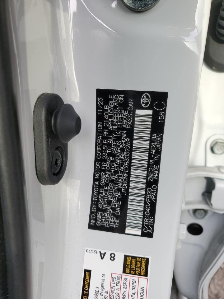 2024 TOYOTA COROLLA LE VIN:JTDBCMFEXR3037269
