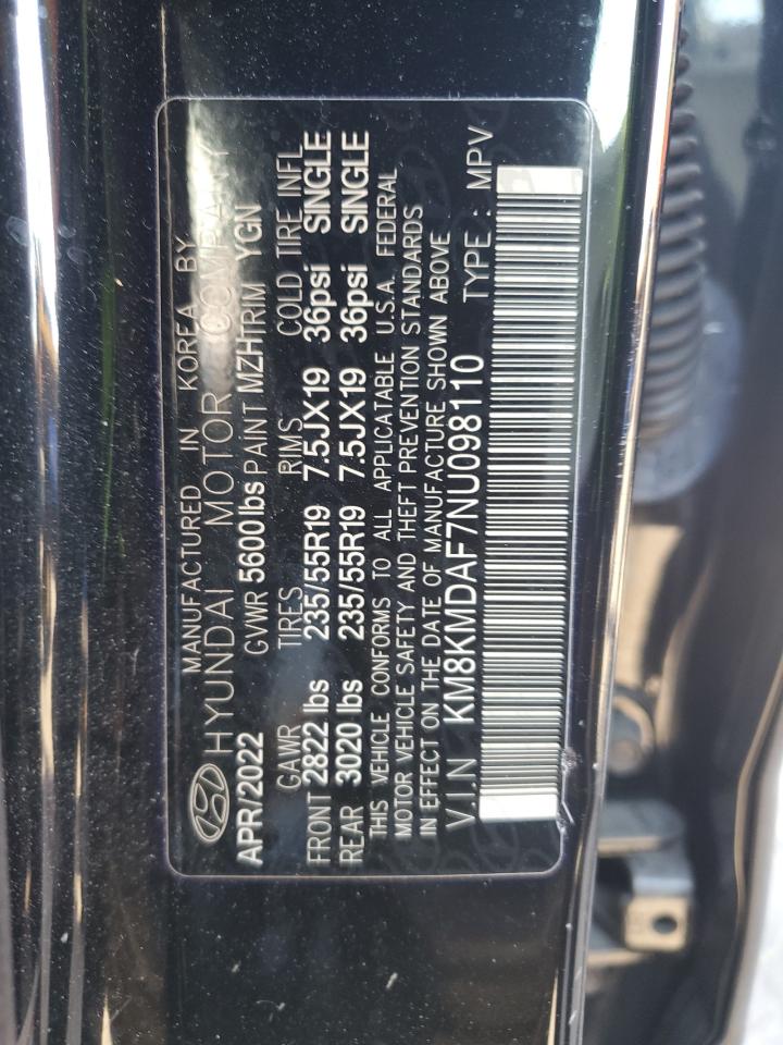 2022 HYUNDAI IONIQ 5 SE VIN:KM8KMDAF7NU098110