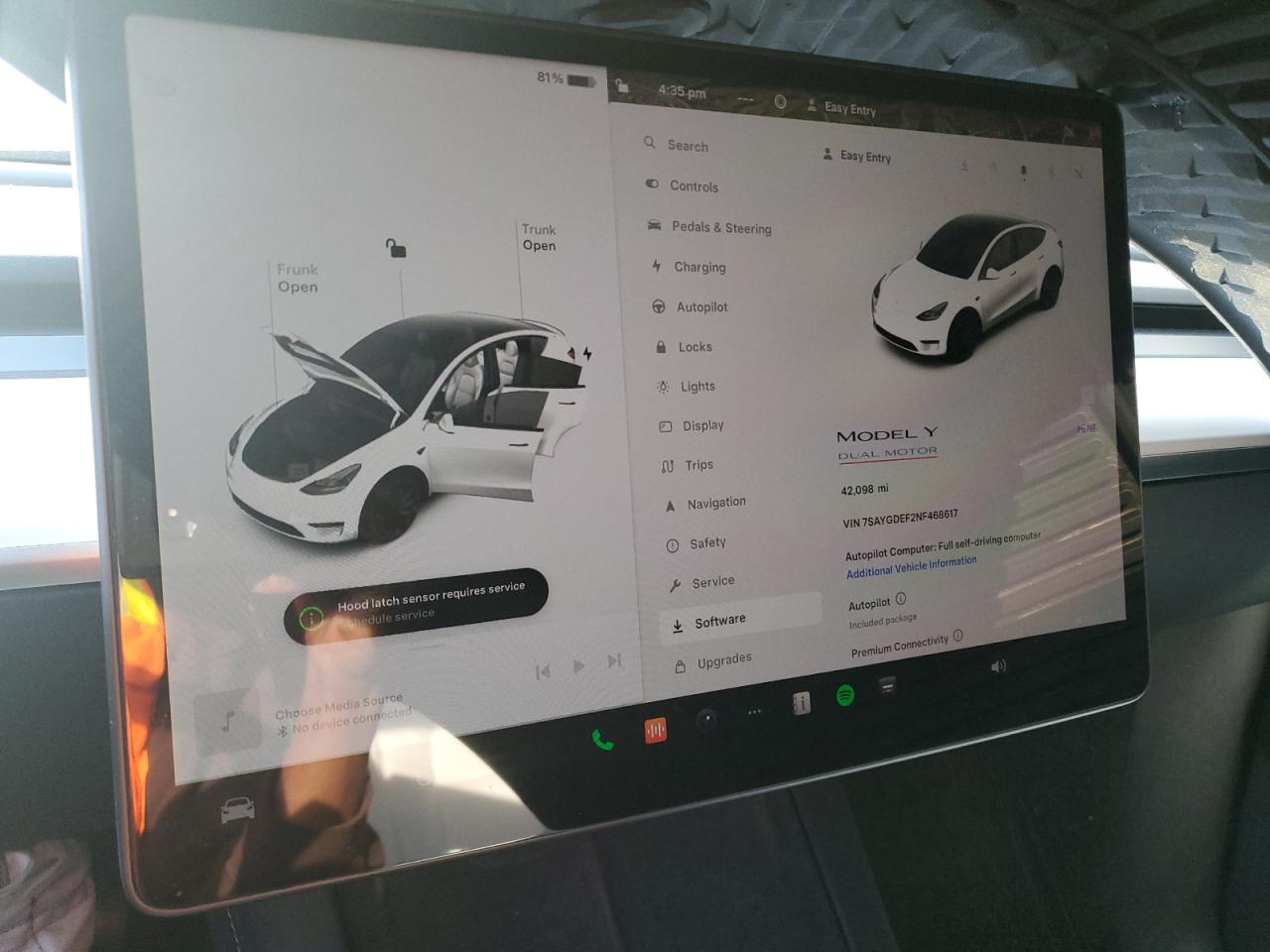 2022 TESLA MODEL Y  VIN:7SAYGDEF2NF468617