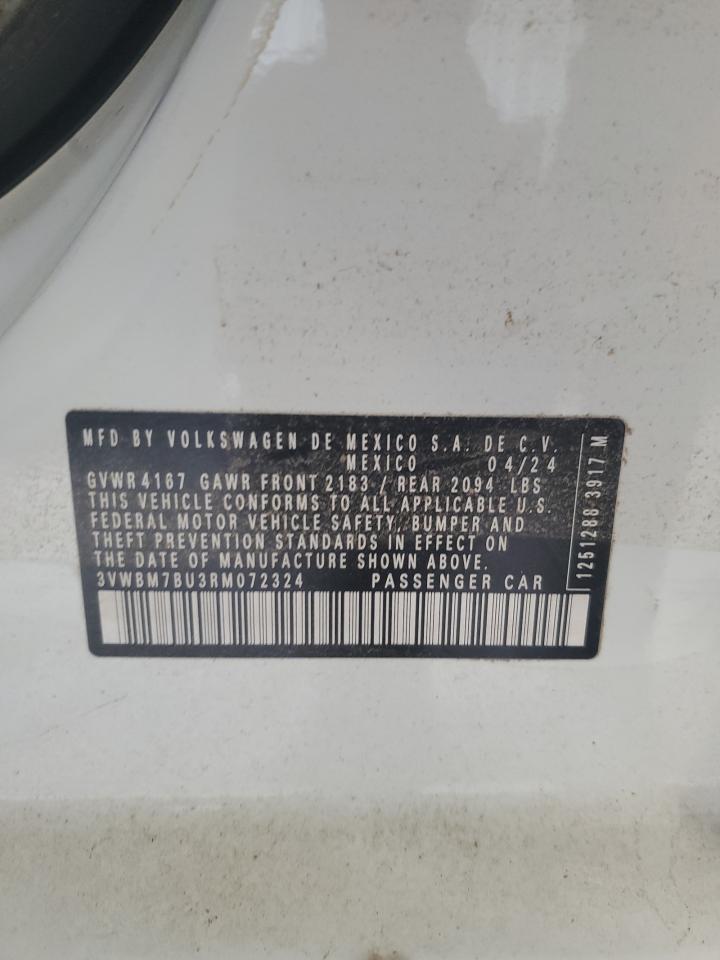 2024 VOLKSWAGEN JETTA SPORT VIN:3VWBM7BU3RM072324