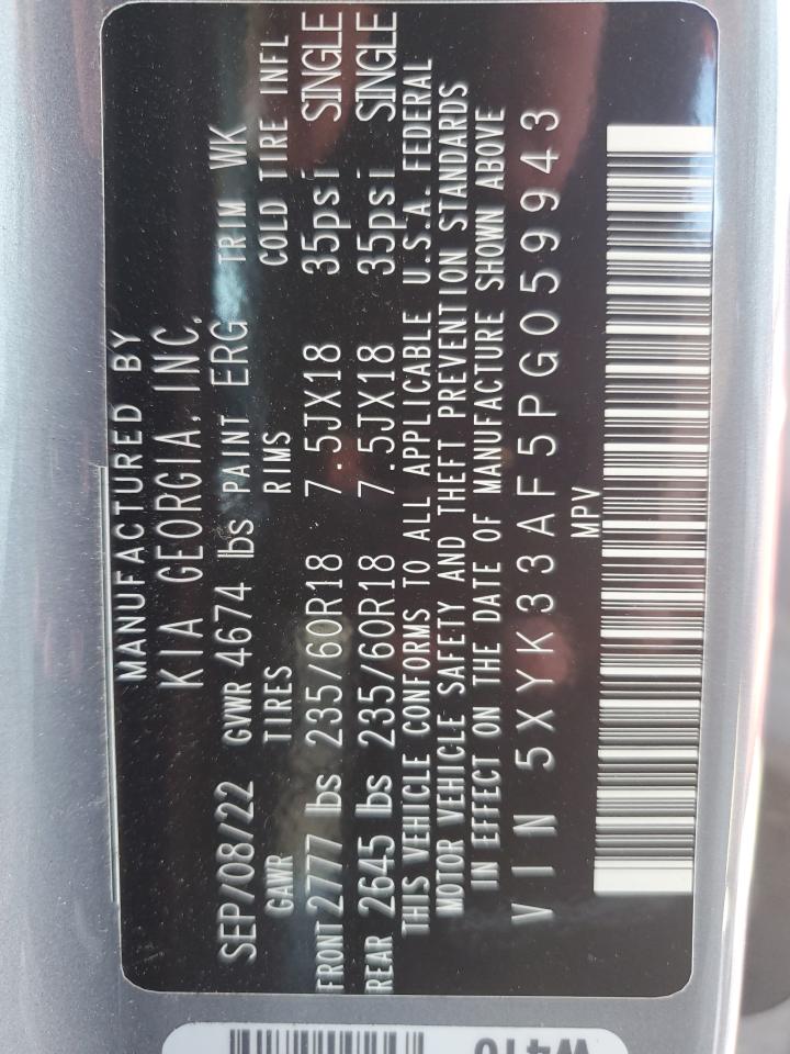 2023 KIA SPORTAGE EX VIN:5XYK33AF5PG059943