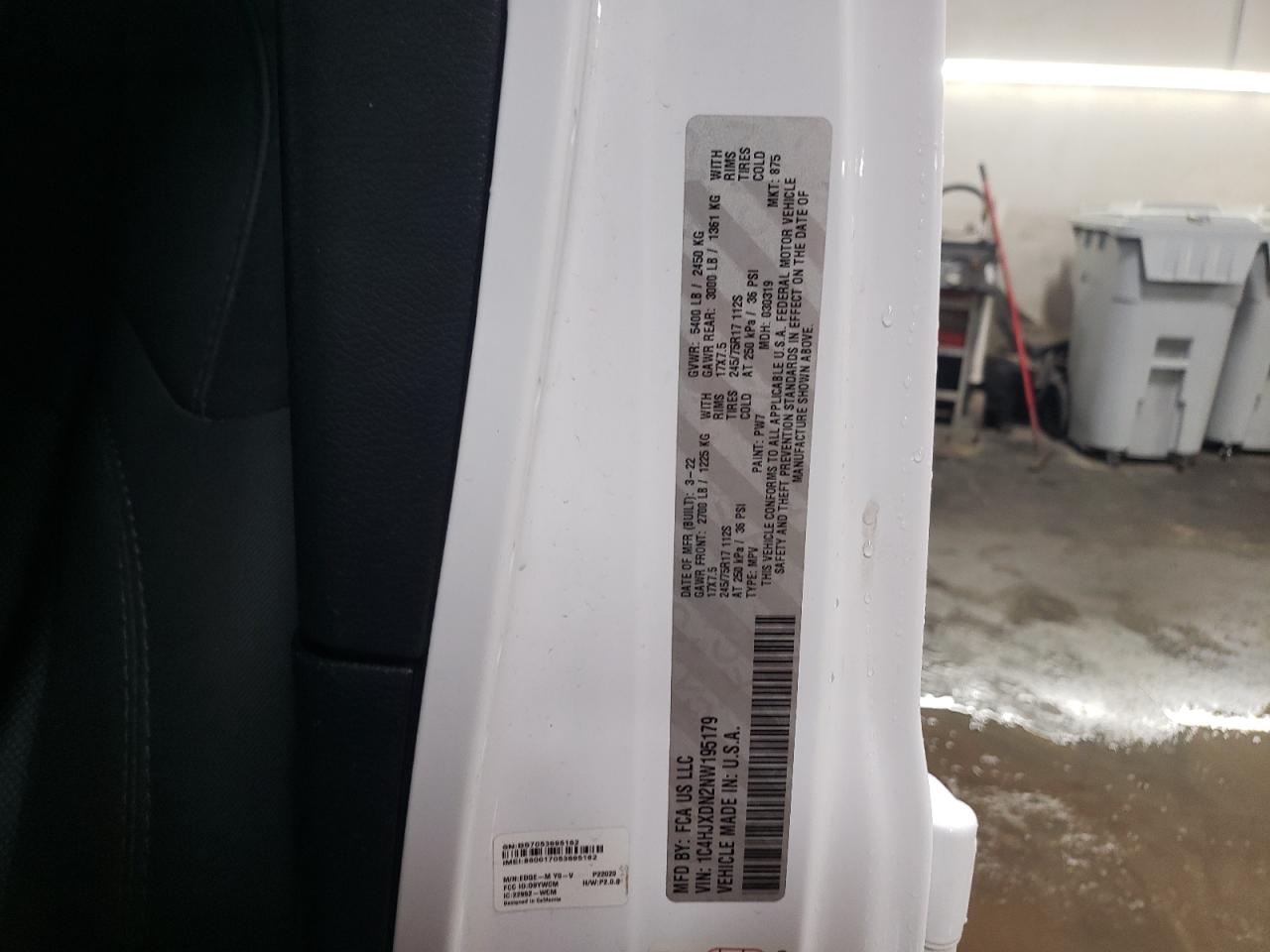 2022 JEEP WRANGLER UNLIMITED SPORT VIN:1C4HJXDN2NW195179