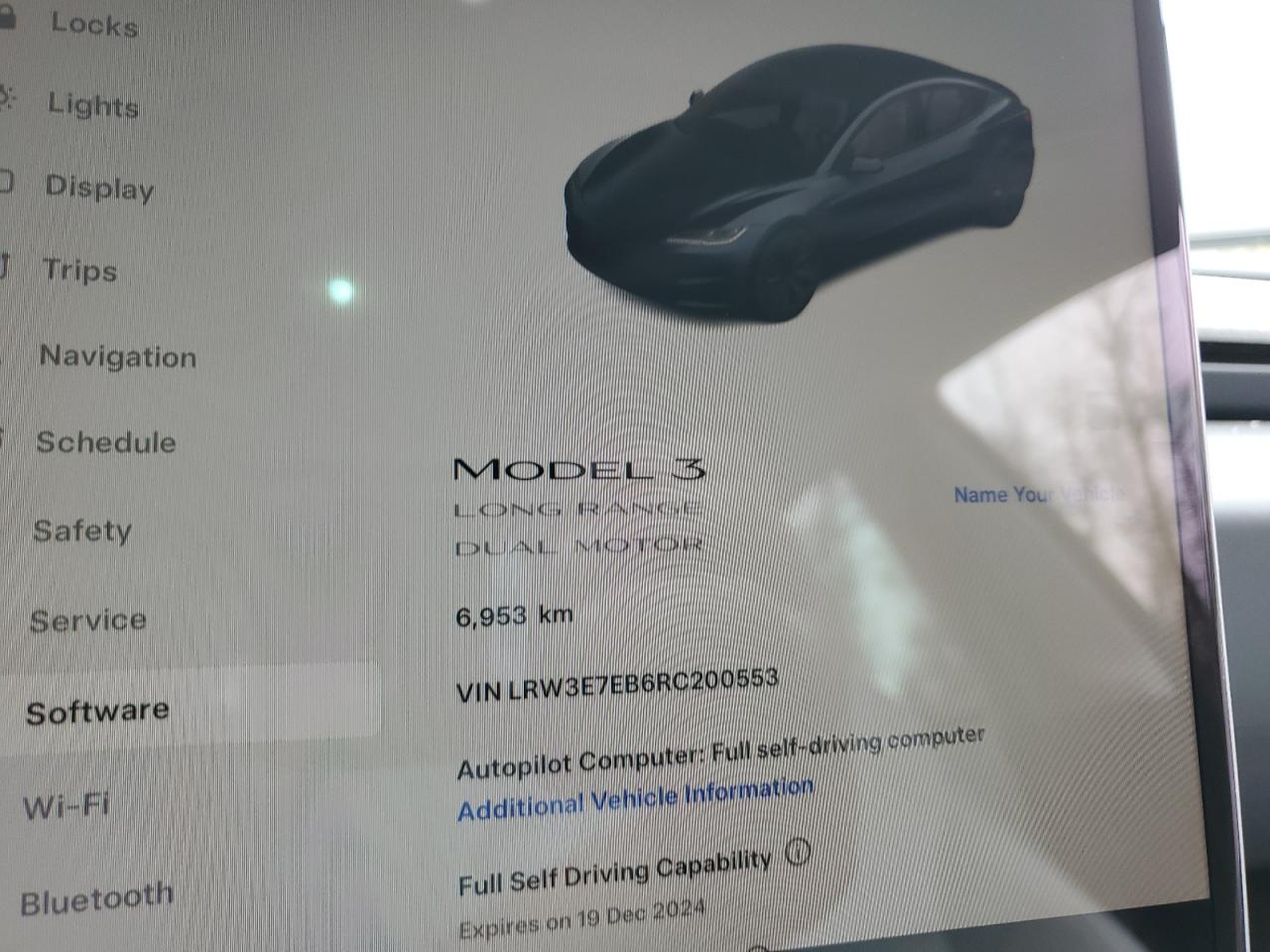 2024 TESLA MODEL 3  VIN:LRW3E7EB6RC200553