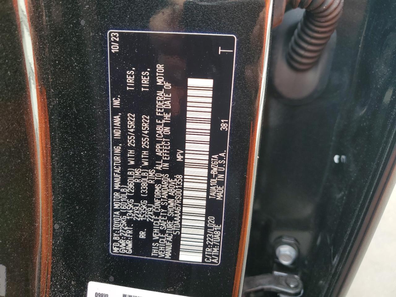 2024 LEXUS TX 350 BASE VIN:5TDAAAA67RS001358
