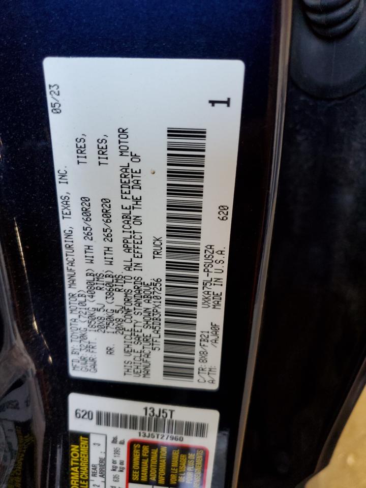 2023 TOYOTA TUNDRA CREWMAX SR VIN:5TFLA5DB3PX107256