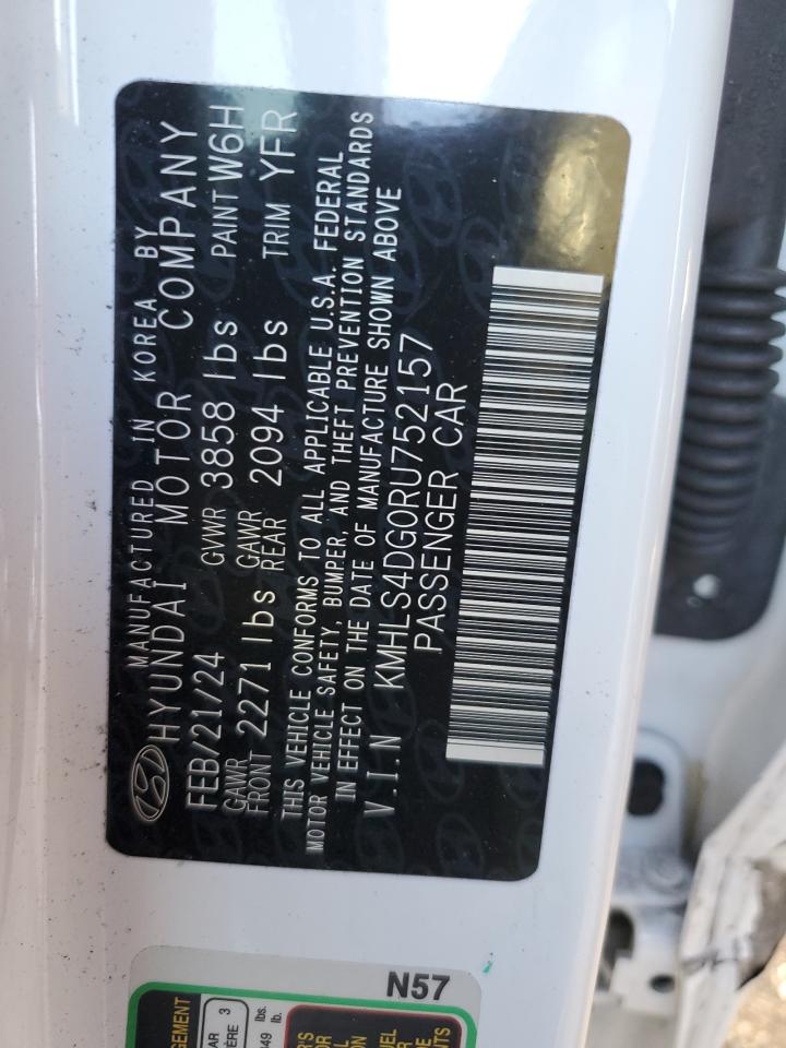 2024 HYUNDAI ELANTRA SEL VIN:KMHLS4DG0RU752157