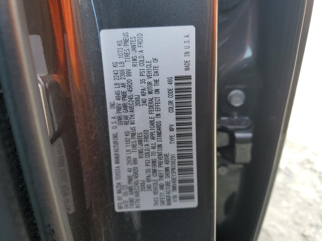 2023 MAZDA CX-50 PREMIUM PLUS VIN:7MMVABEY3PN106291