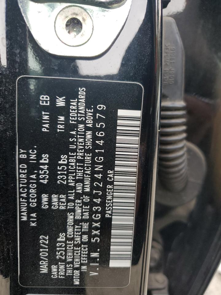2022 KIA K5 EX VIN:5XXG34J24NG146579