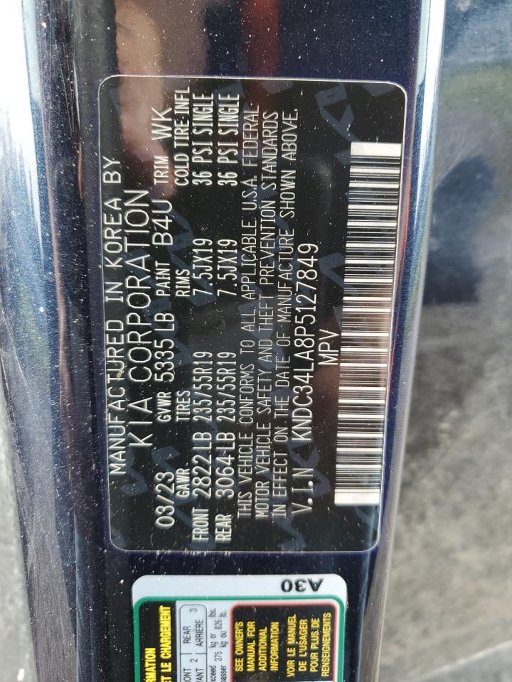 2023 KIA EV6 LIGHT VIN:KNDC34LA8P5127849