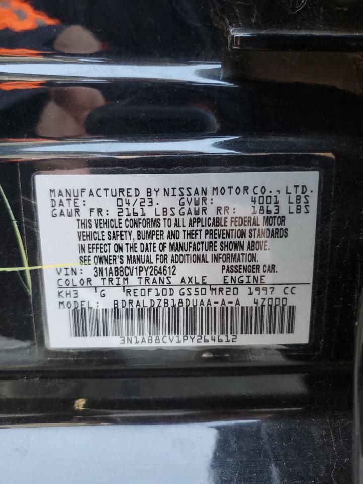 2023 NISSAN SENTRA SV VIN:3N1AB8CV1PY264612