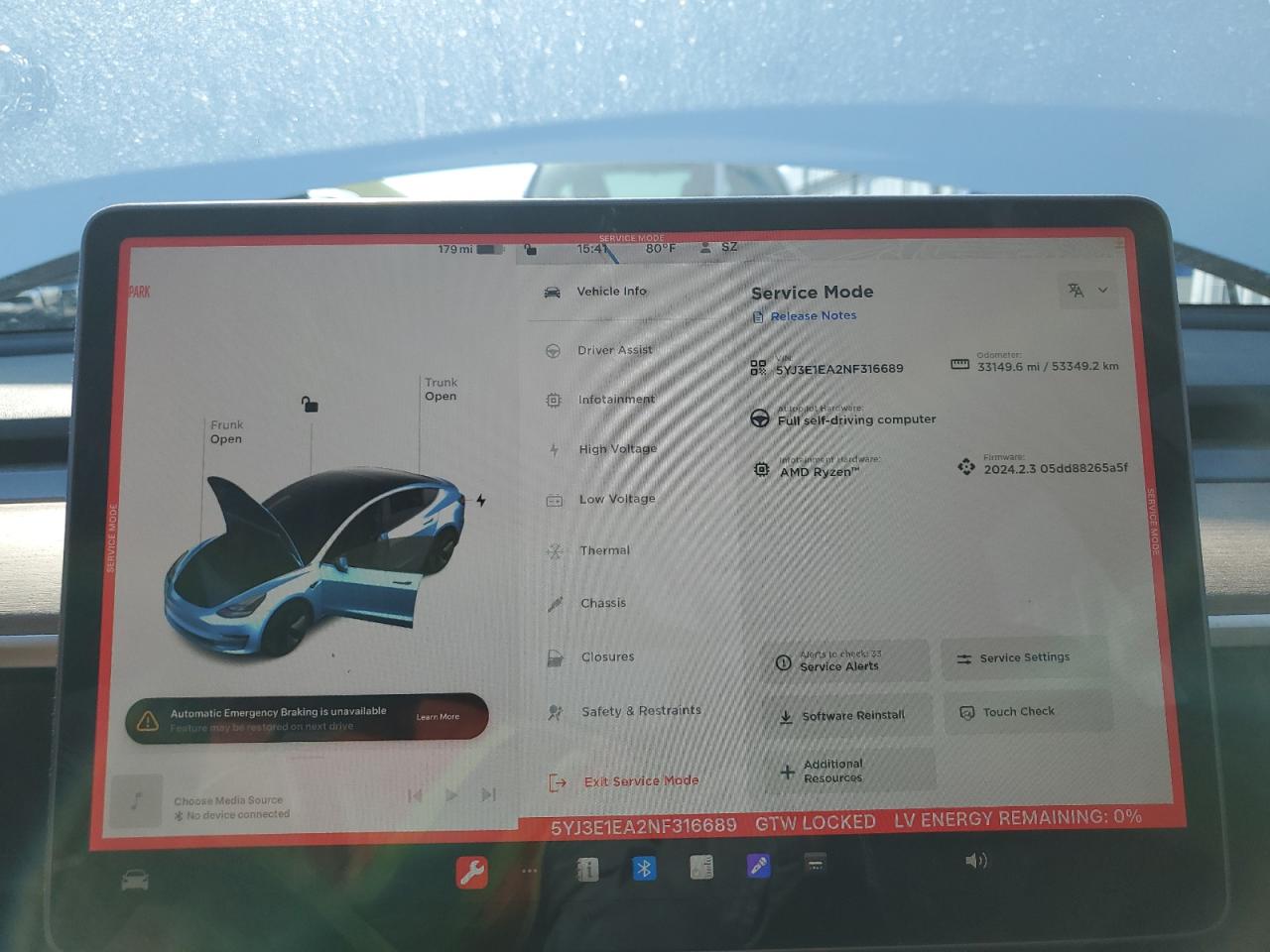 2022 TESLA MODEL 3  VIN:5YJ3E1EA2NF316689