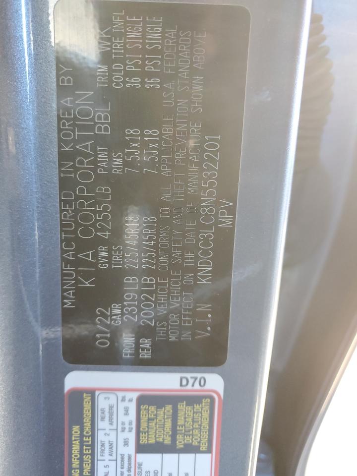 2022 KIA NIRO TOURING SPECIAL EDITION VIN:KNDCC3LC8N5532201