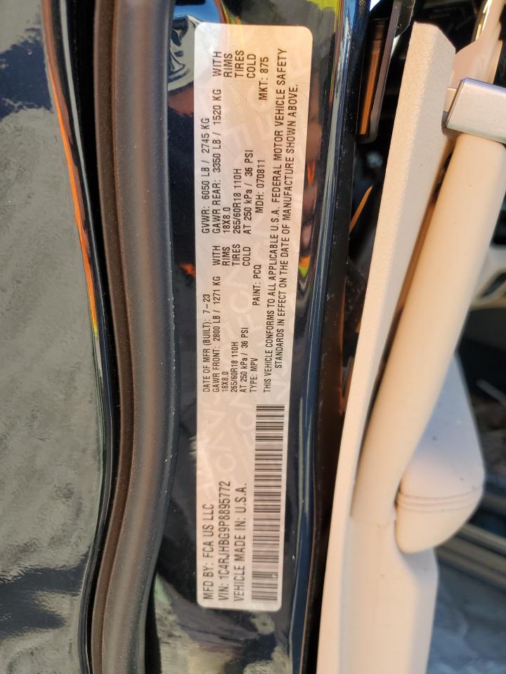 2023 JEEP GRAND CHEROKEE LIMITED VIN:1C4RJHBG9P8895772