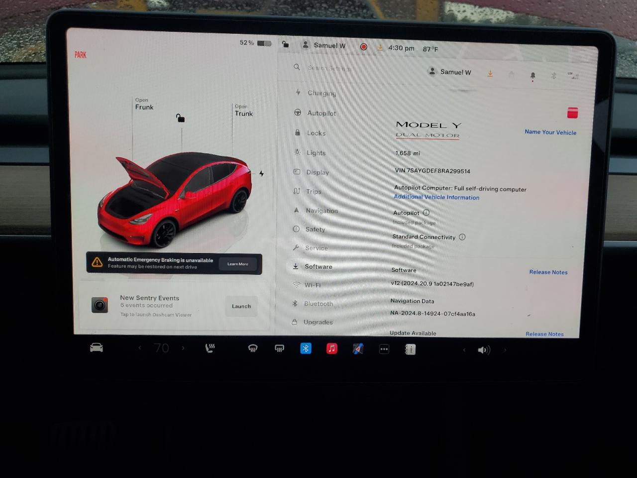 2024 TESLA MODEL Y  VIN:7SAYGDEF8RA299514